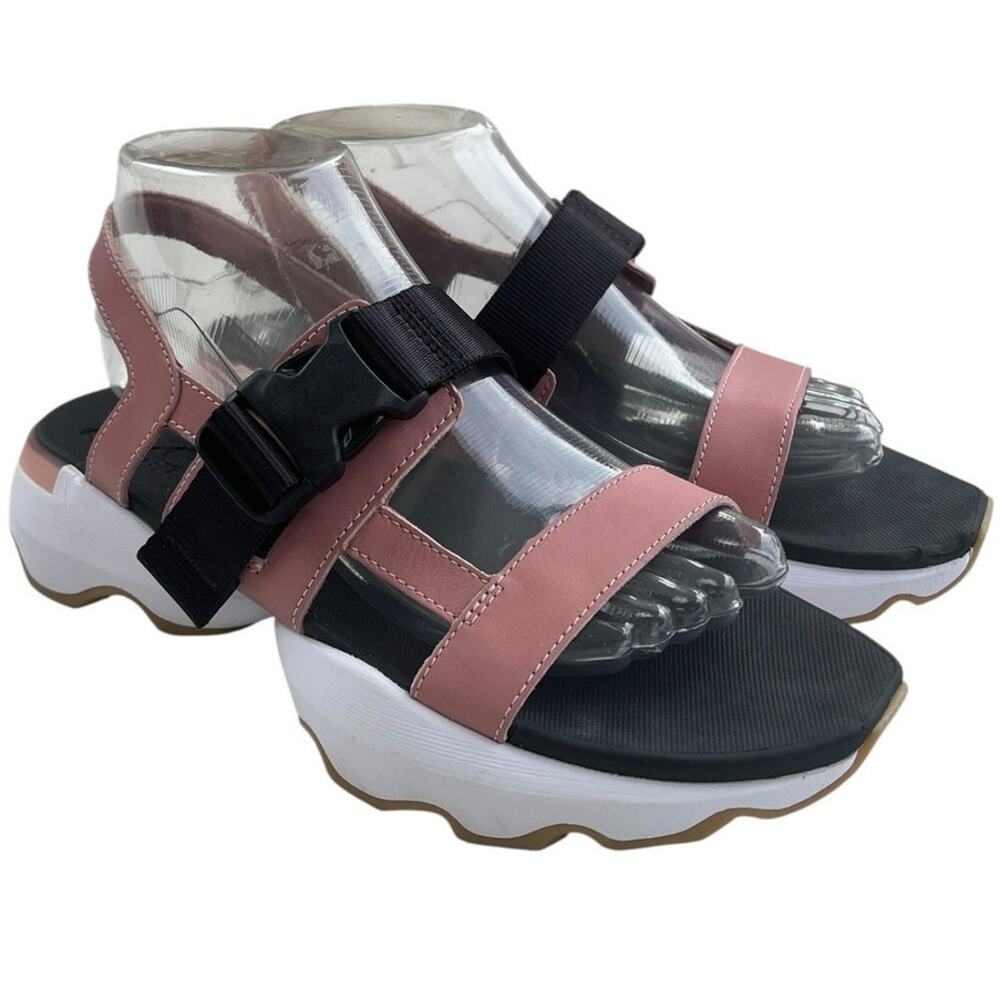 Womens Sorel Kinetic NL4697-659 Leather Slingback Sandal 9 Pink Walking Casual - Picture 3 of 6